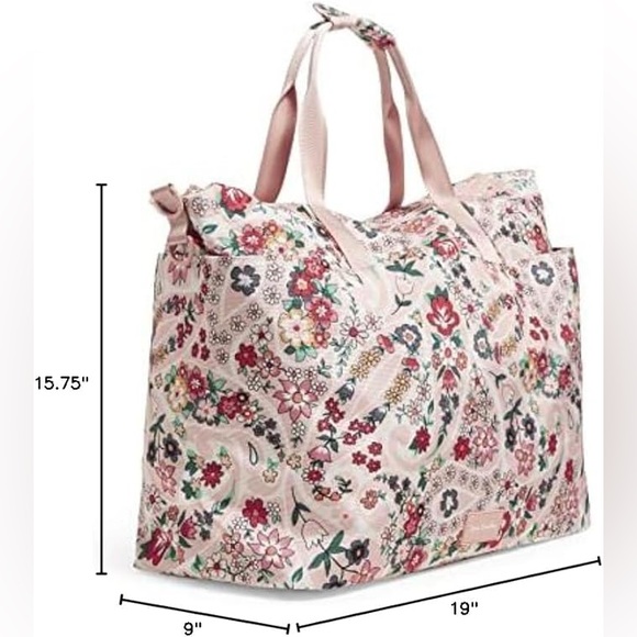 Vera Bradley Women's Recycled Lighten Up Reactive Travel Tote Travel Bag - Picture 8 of 9